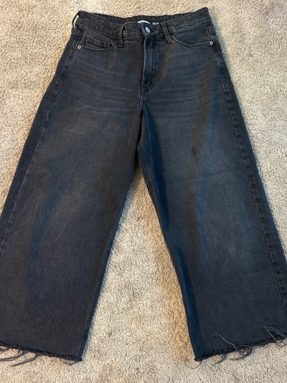 Old Navy Dark Black Wide-Leg Flare Jeans